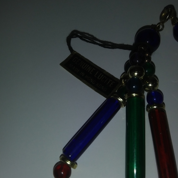 Genuine Lucite Necklace - Picture 4 of 6
